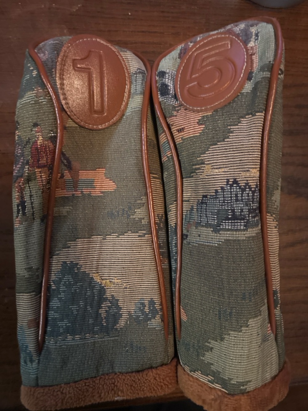 Daiwa Brown Camouflage Pattern Men's Golf Bag with Leather Trim - Picture 2 of 10